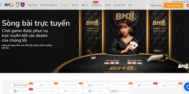 BK8 online Casino địa chỉ giải trí uy tín hàng đầu Việt Nam